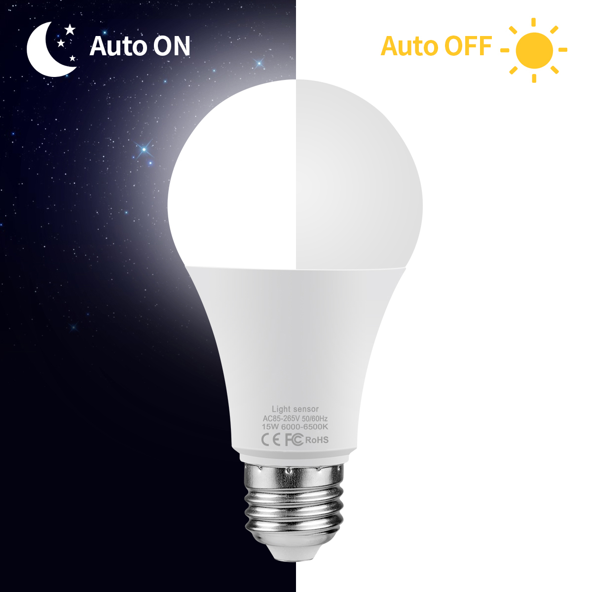 Smart Garden Led Lights - 15W E27 LED Dusk to Dawn