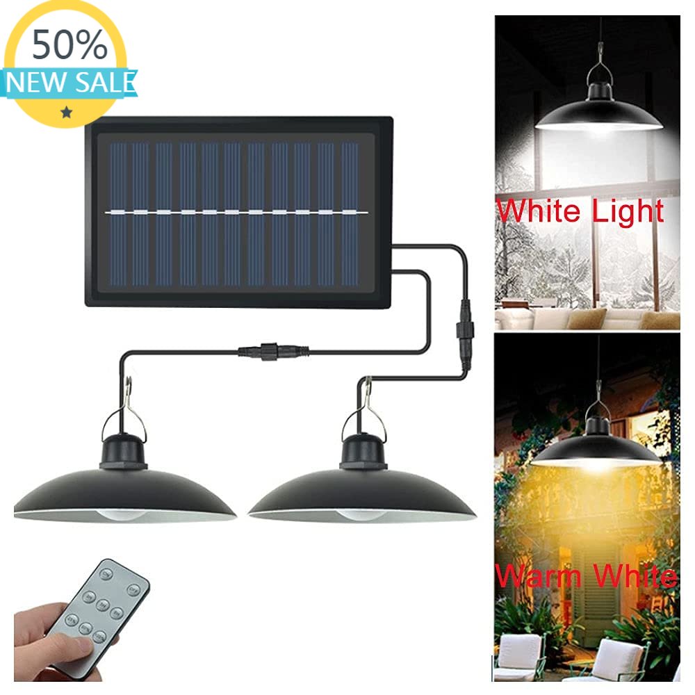 Smart Garden Led Lights - Solar Pendant Light with Double Head