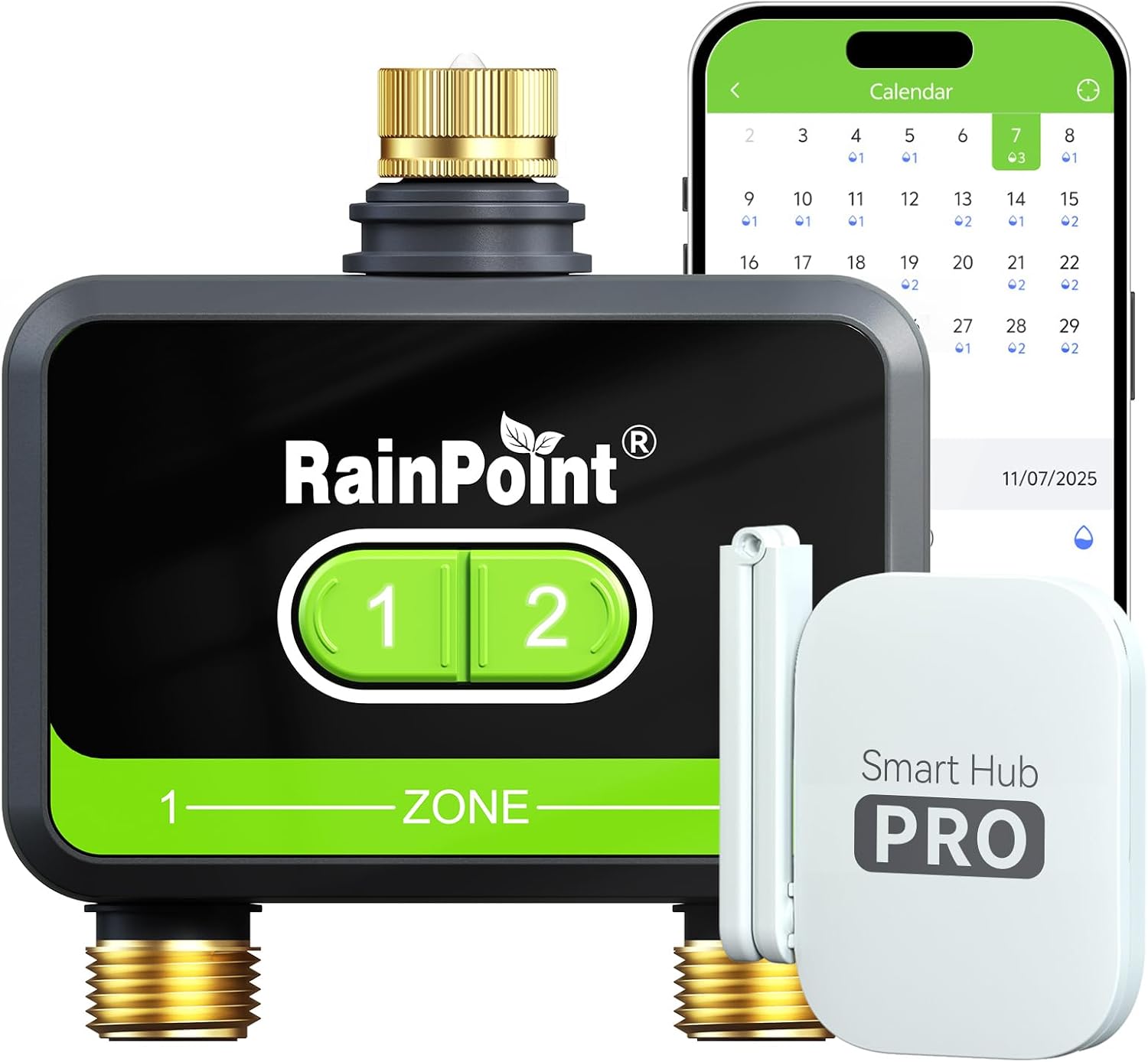 Smart Garden Sprinkler System - 2-Zone Smart WiFi Water Timer for