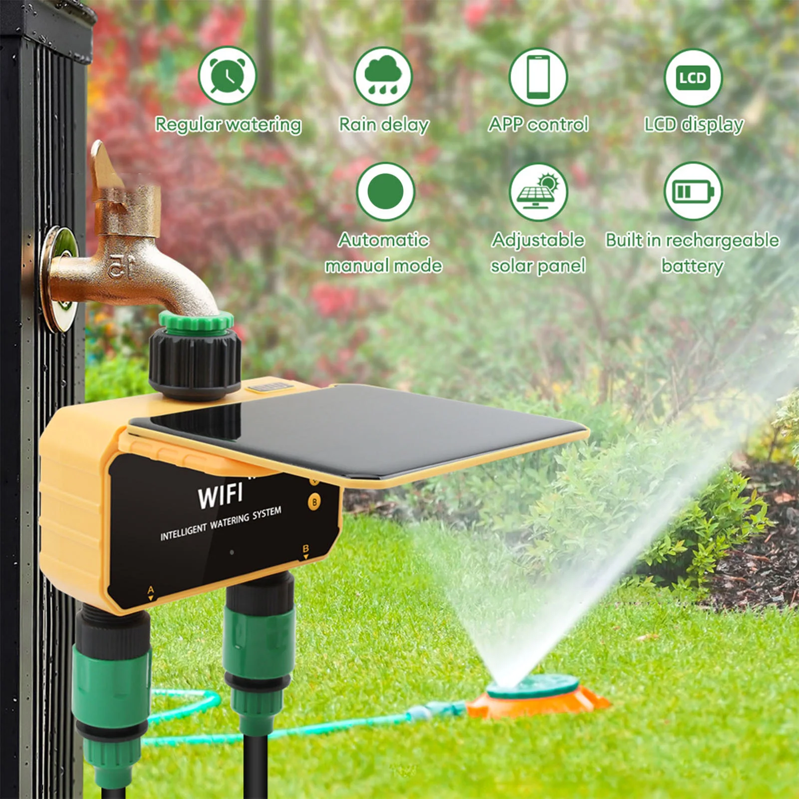 Gardena Smart Irrigation Control - Solar WiFi Smart Irrigation Timer Rain