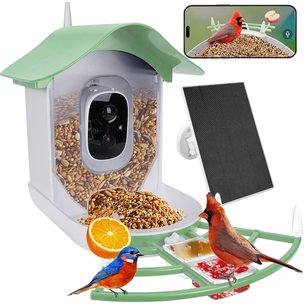 Solar Powered Smart Bird Feede - đánh giá và giá Smart Bird Feeder Camera