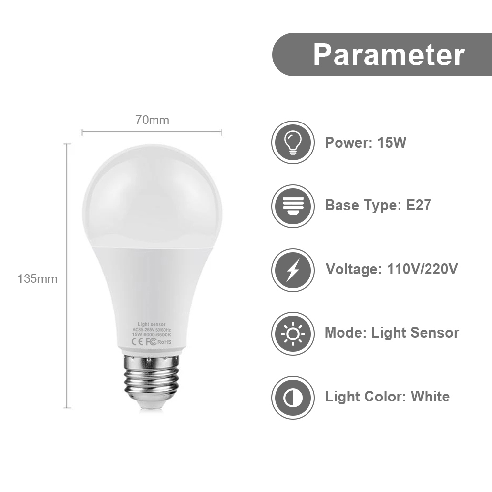 15W E27 LED Dusk to Dawn Night - đánh giá và giá Smart Garden Led Lights