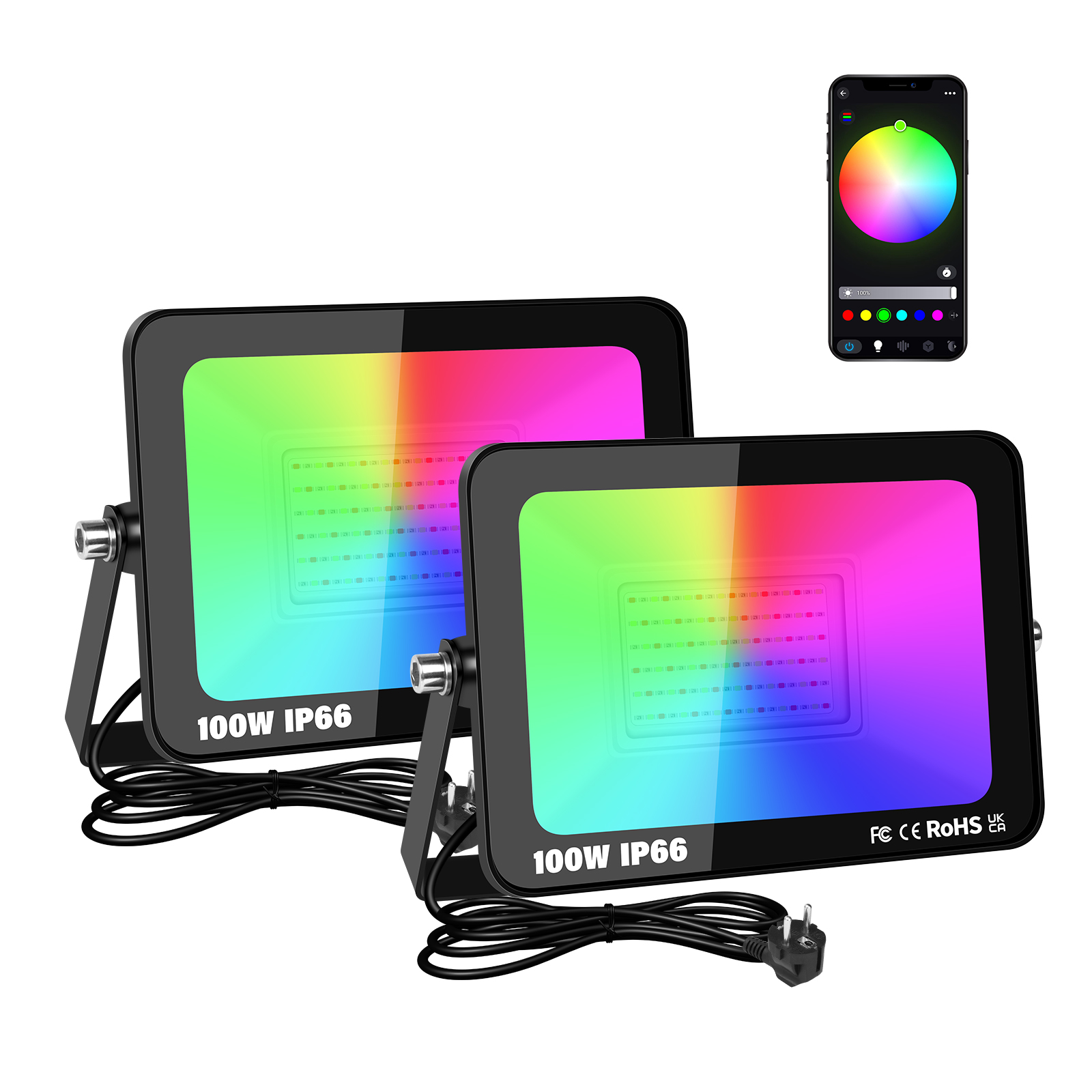 SKYWORLD APP RGB Smart Floodli - đánh giá và giá Smart Garden Led Lights