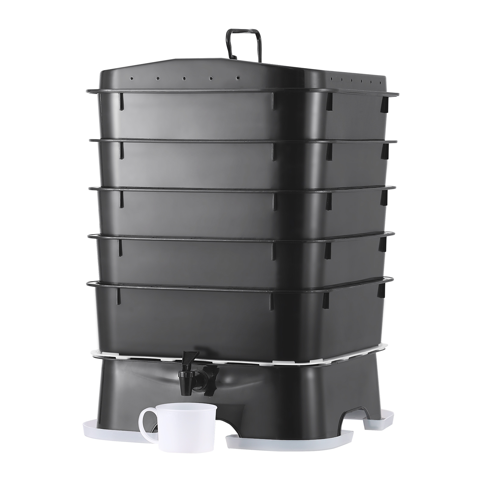 5-Tray Worm Composter Compost  - đánh giá và giá Composting Kit Indoor