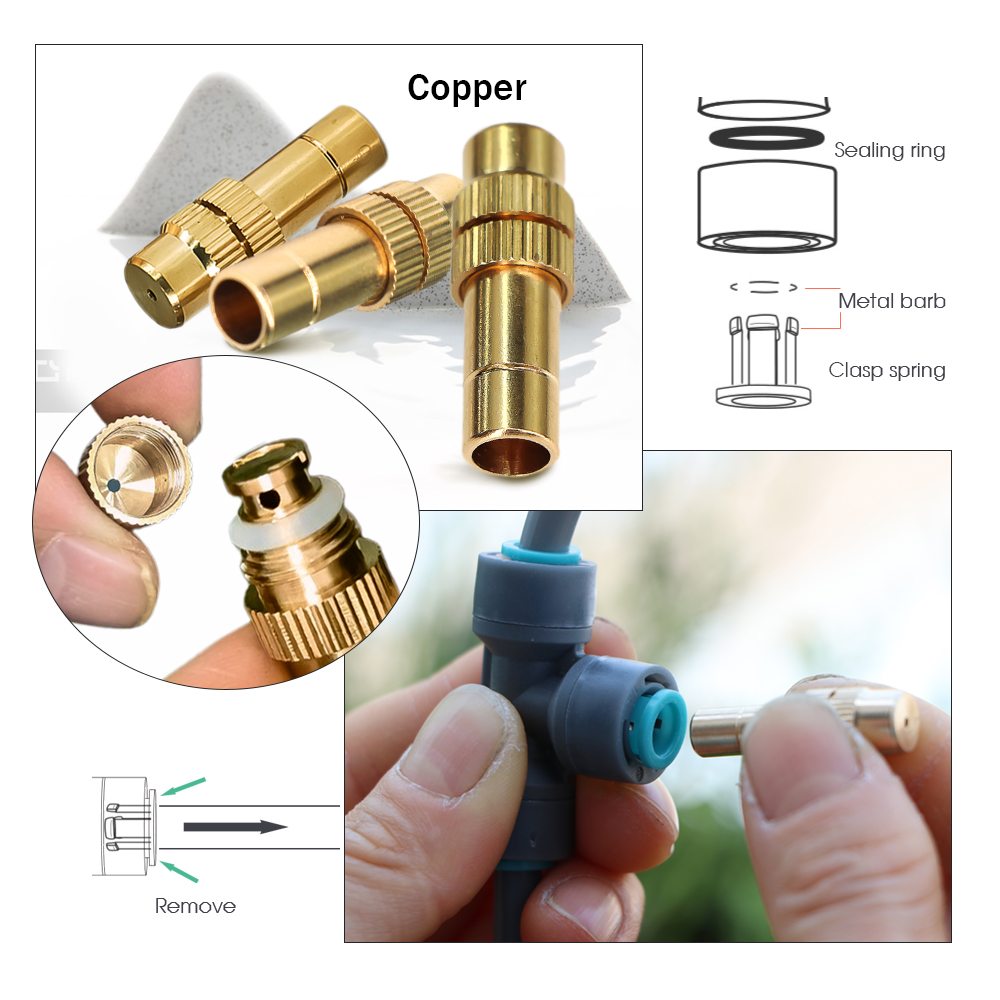 5-30M 4/6mm Gray Hose Adjustab - đánh giá và giá Smart Garden Sprinkler System