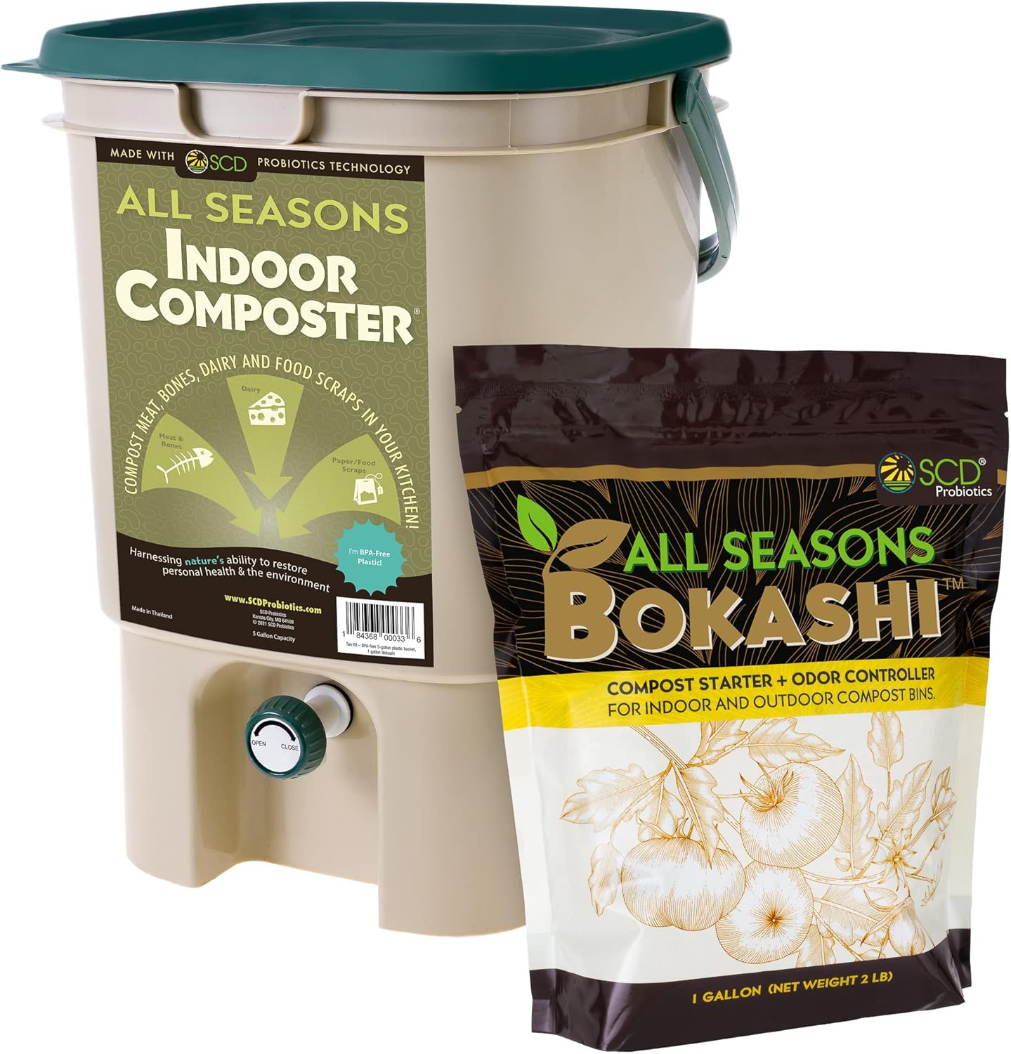 Indoor Composter for Kitchen C - đánh giá và giá Composting Kit Indoor