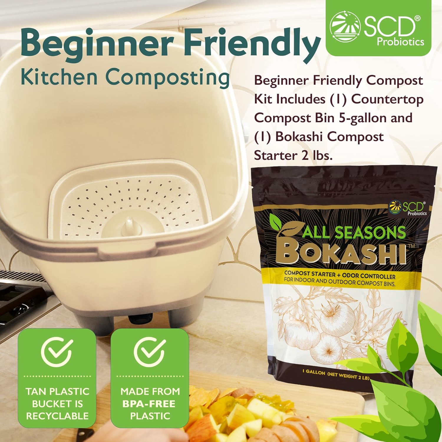 Indoor Composter for Kitchen C - đánh giá và giá Composting Kit Indoor