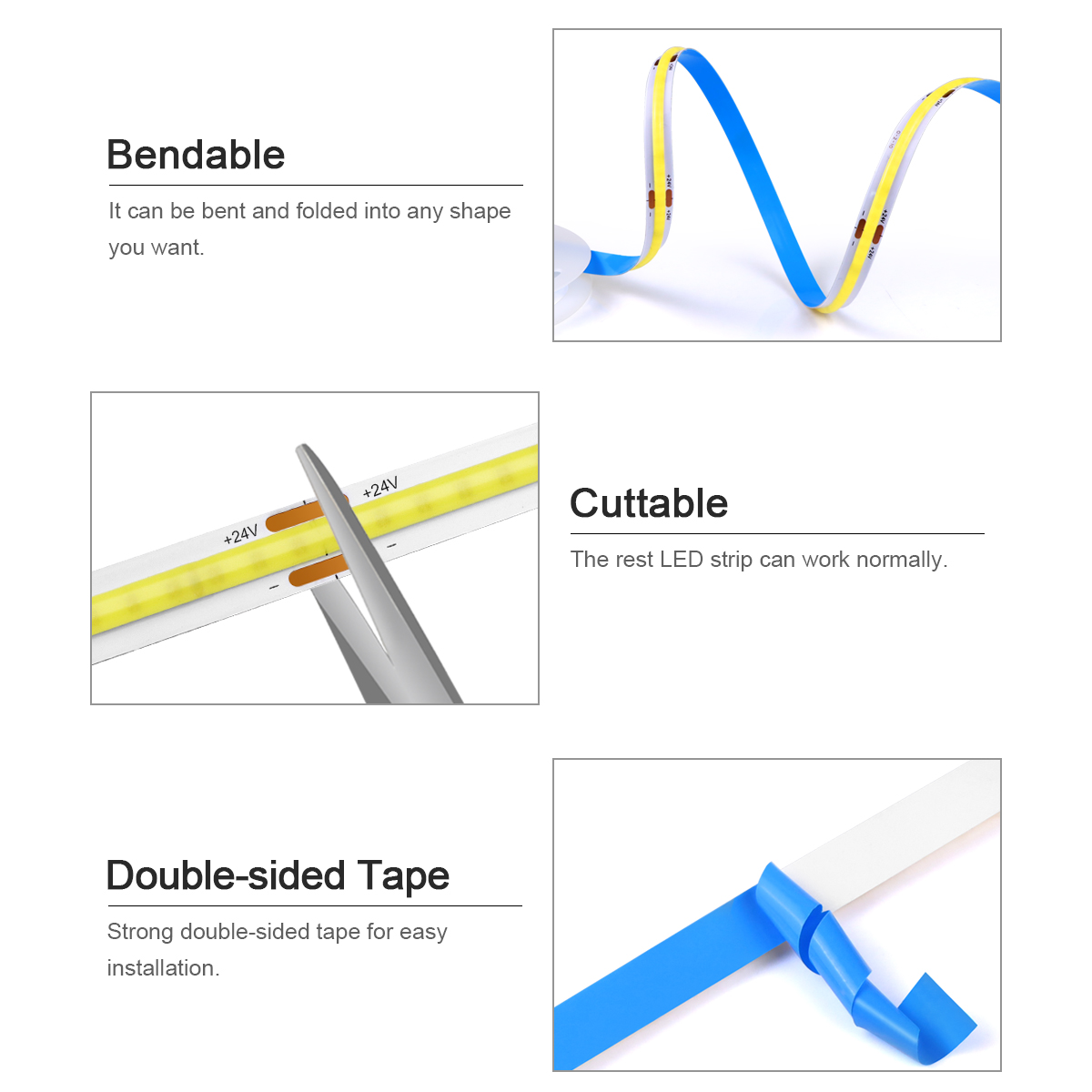 3M 5M 10M 24V COB LED Strip Li - đánh giá và giá Smart Garden Led Lights