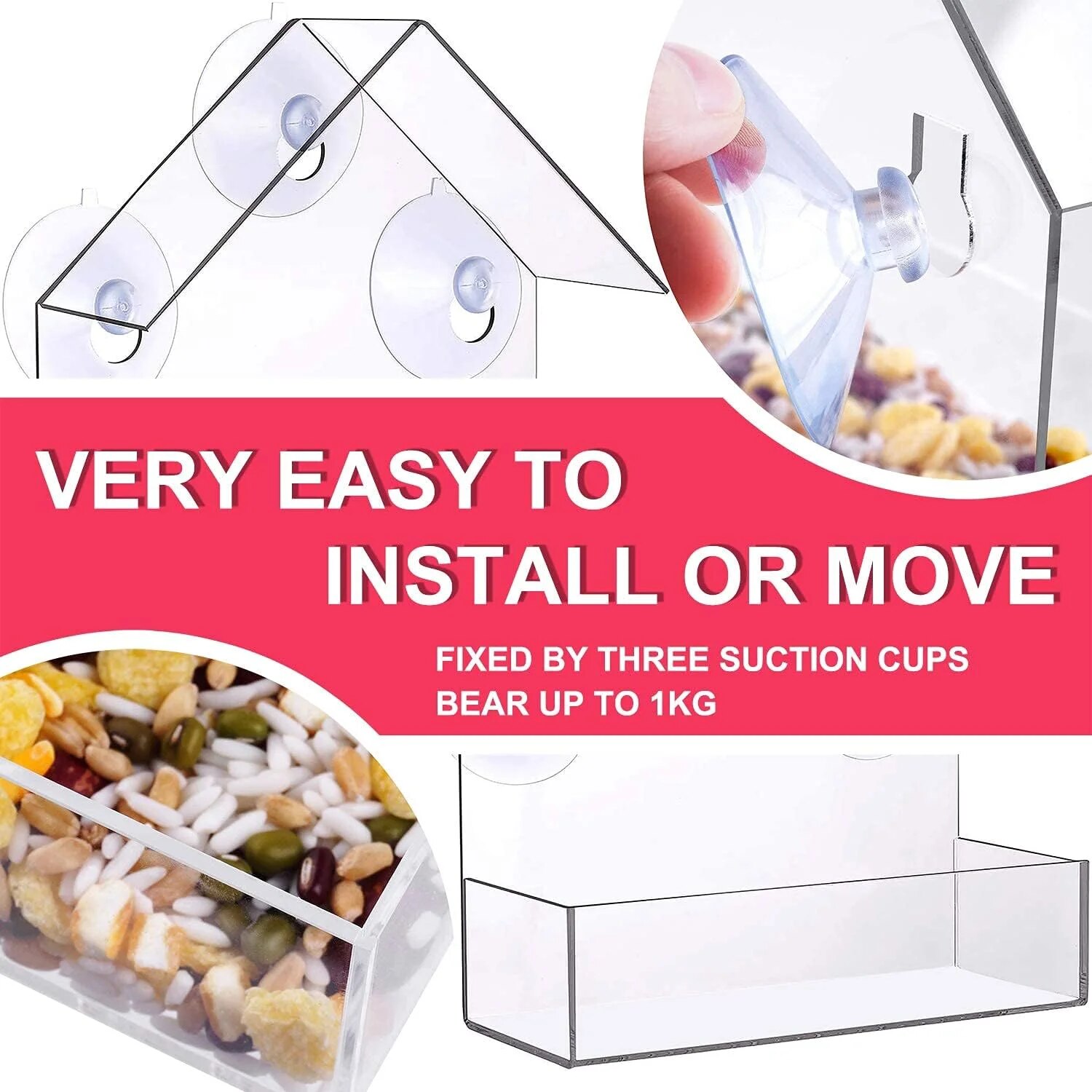 Acrylic Bird Feeder Clear Wind - đánh giá và giá Smart Bird Feeder Camera